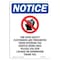 Signmission OSHA Notice, 7" Height, For Your Safety Customers Sign With Symbol, 7" X 5", Portrait OS-NS-D-57-V-12875 - alternate 1